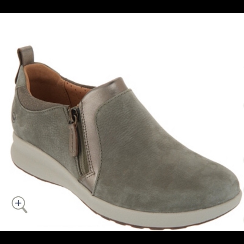 Clarks Side-Zip Slip-On Shoes Un.Adorn Zip 81/2 N